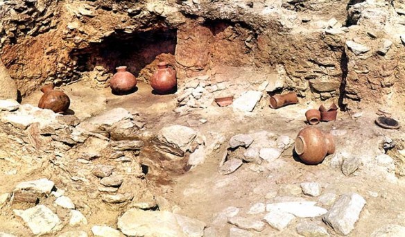 Taller de cerámica de Sesklo después de las excavaciones arqueológicas. Foto del Ministerio de Cultura y Deportes de la República Helénica.